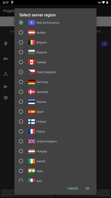 PsiPhon — captura 3